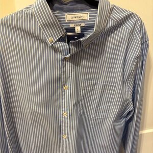 Blue striped dress shirt. NWT